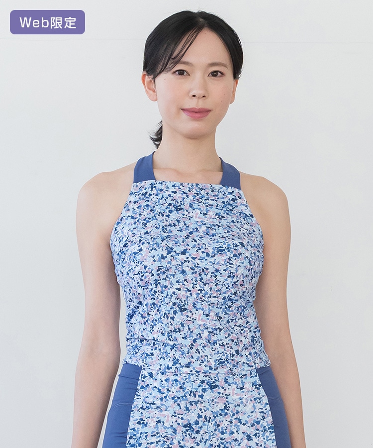 SUKALA】スポットペイントホルターネックブラ(XS・S・Mサイズ ブルー