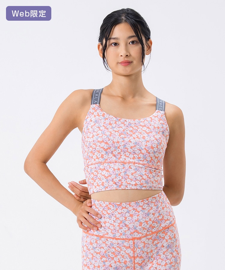 SUKALA】フラワープリントレギンス＆ベーシックロゴブラトップ SUKALA