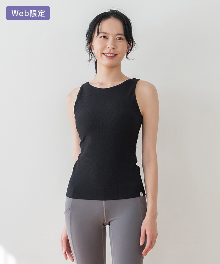 Mサイズ SUKALAリブロゴタンクトップ SUKALA】ダブルストラップリブ