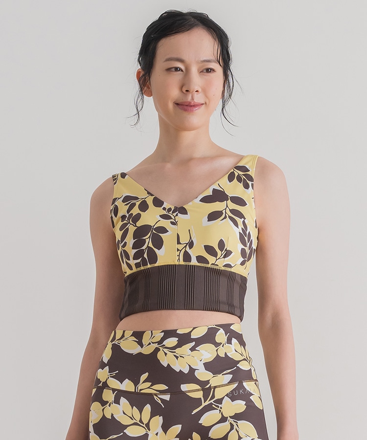 SUKALA ブラトップ付きラインクロップドTee オフホワイト 新品 Tシャツ