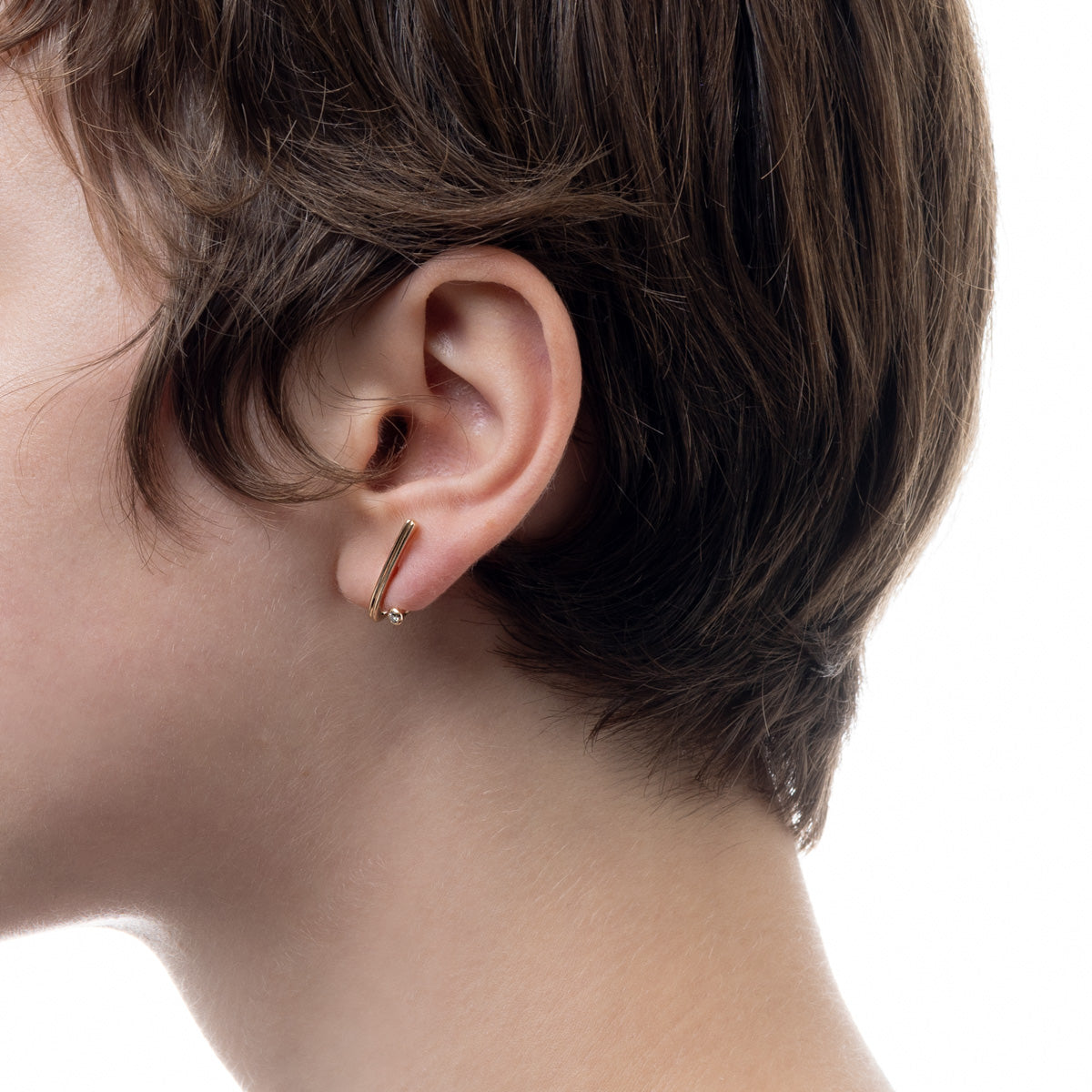 DROSERA ダイヤモンド ピアス 左耳用