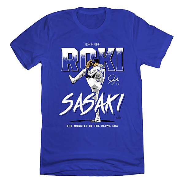 ロサンゼルス・ドジャース 佐々木朗希 Tシャツ Monster of the Reiwa