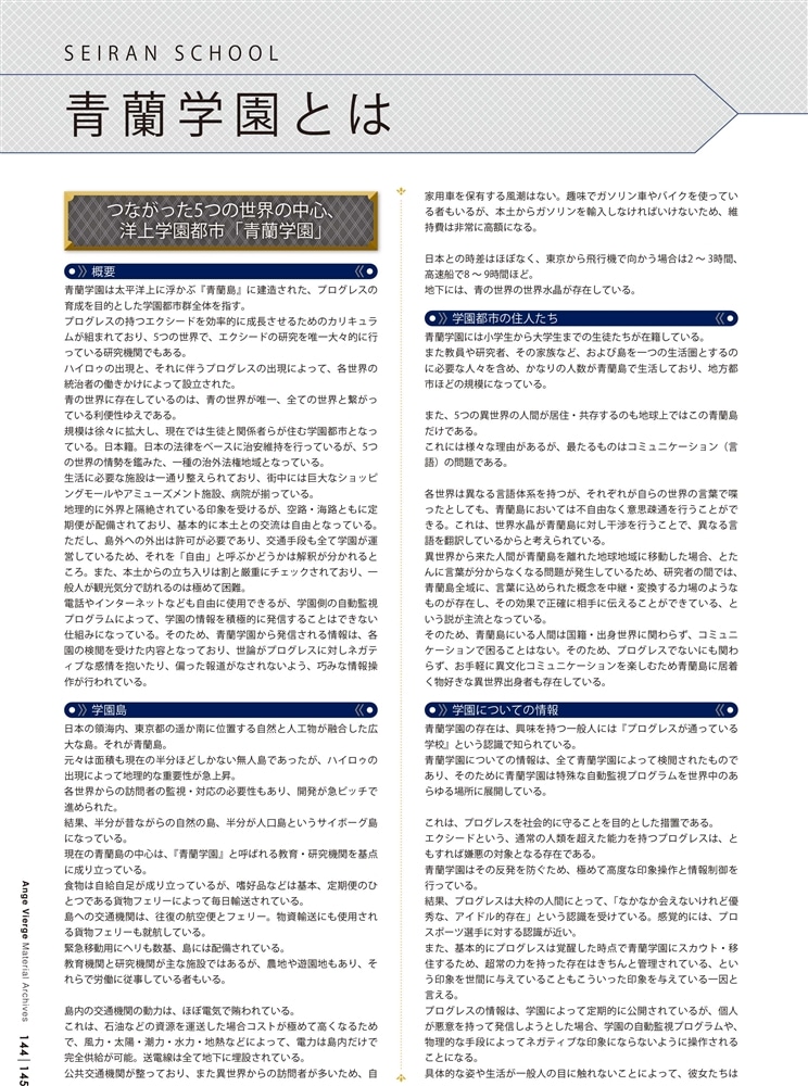 アンジュ・ヴィエルジュ マテリアルアーカイブ(サイズ：A4判): その他