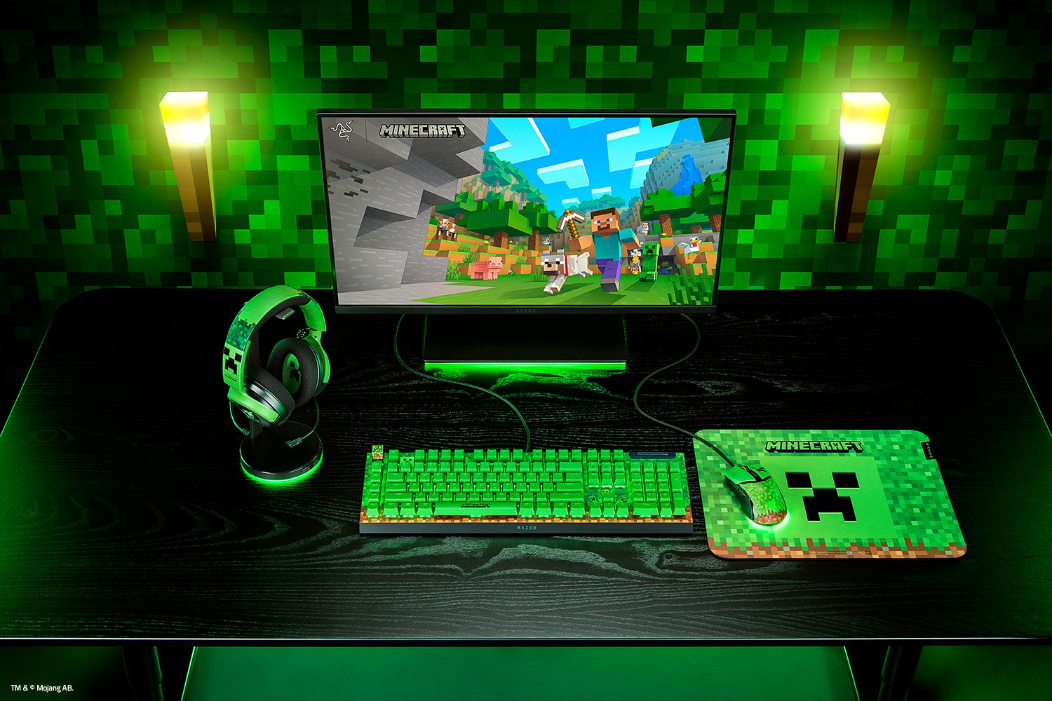 Razer Kraken V4 X Minecraft Edition 有線式ゲーミングヘッドセット
