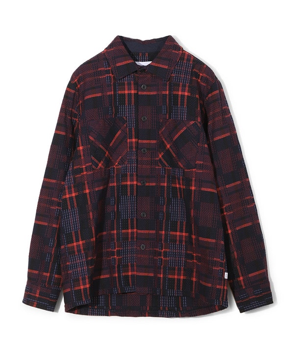 Wax London/ワックスロンドン】Whiting バスケット織チェック柄シャツ