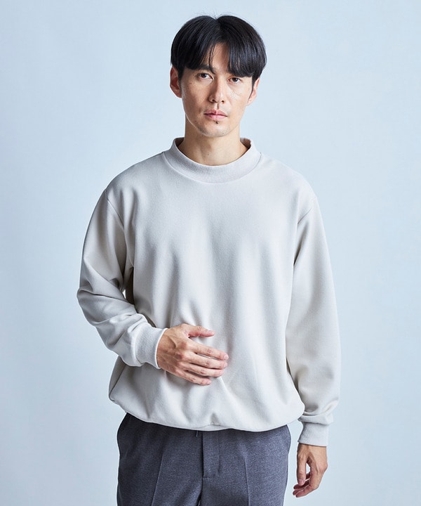 モックネック起毛ポンチスウェット｜メンズファッション通販 MEN'S