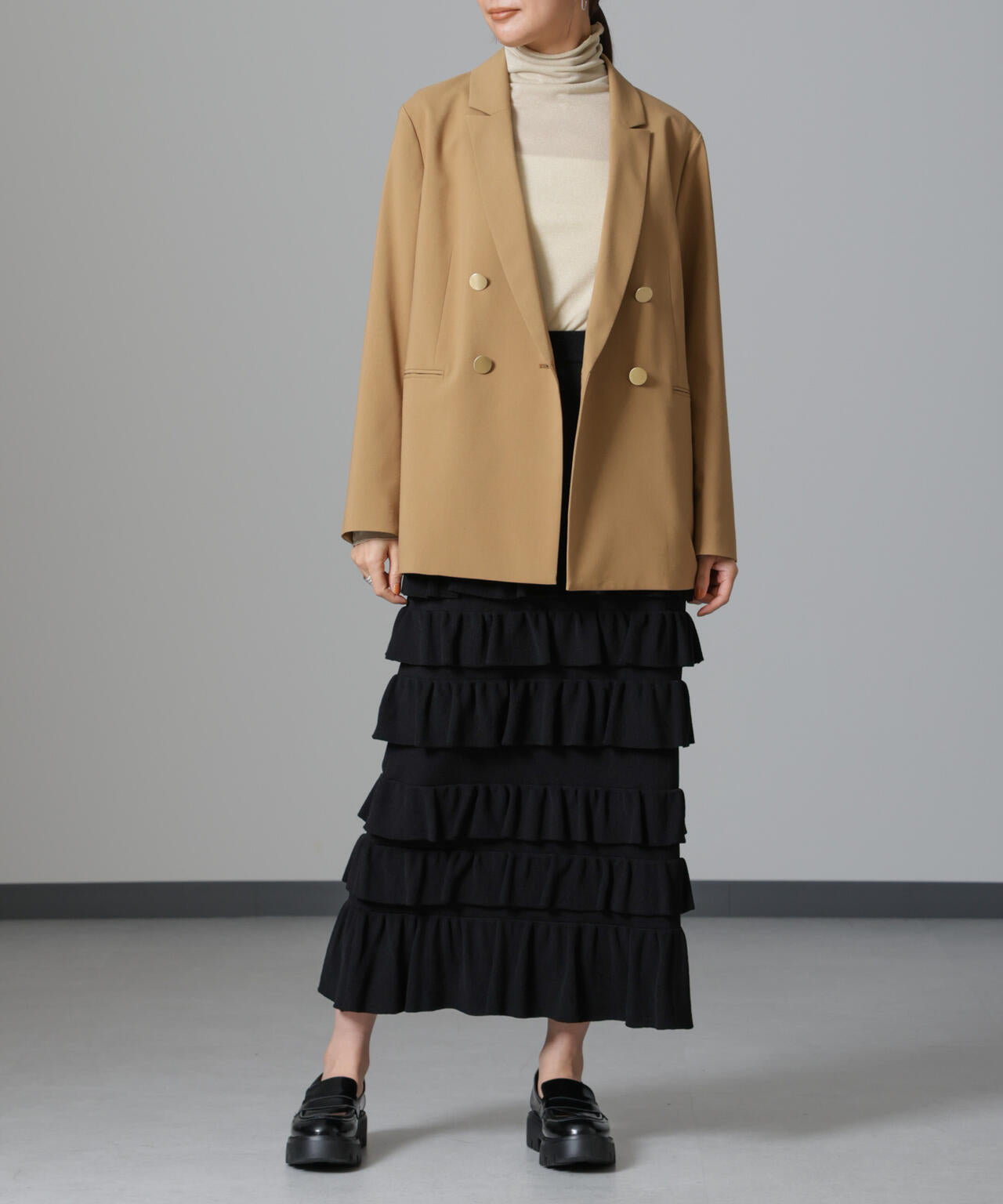 フリル ニット スカート