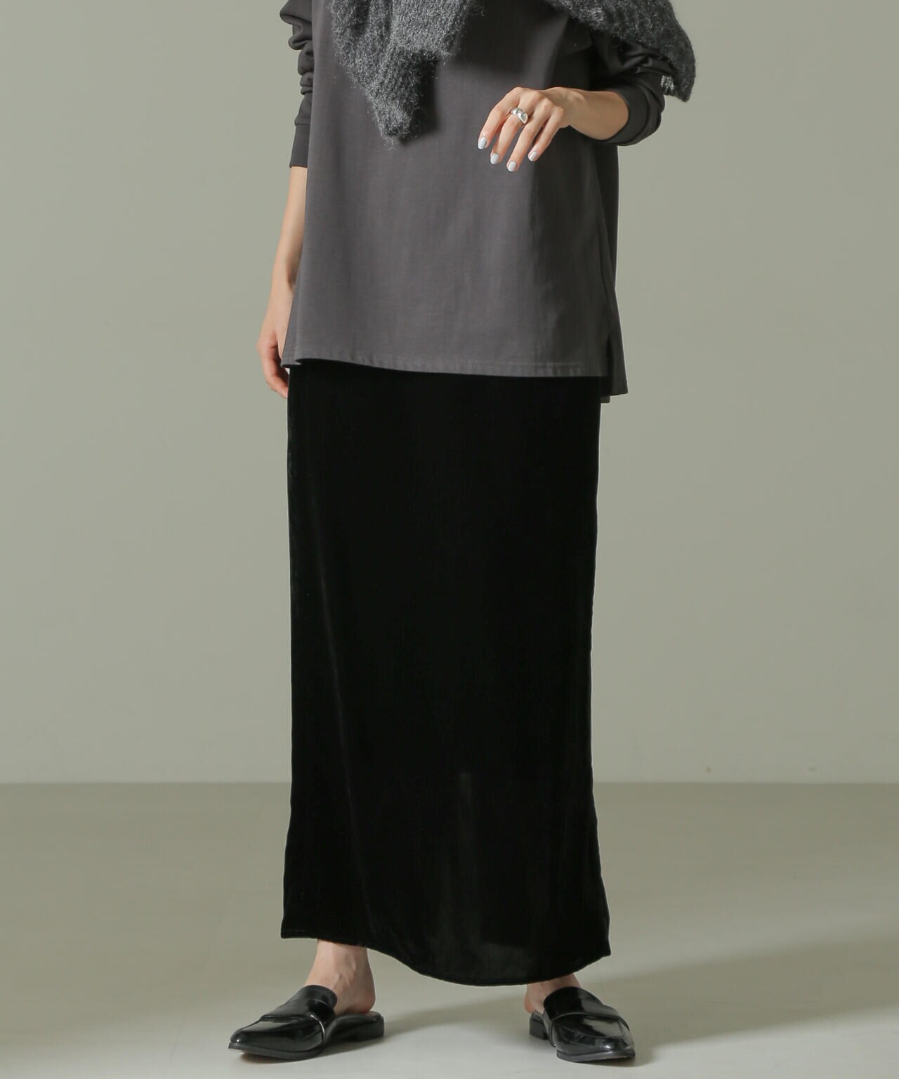 ベロア ナロー スカート