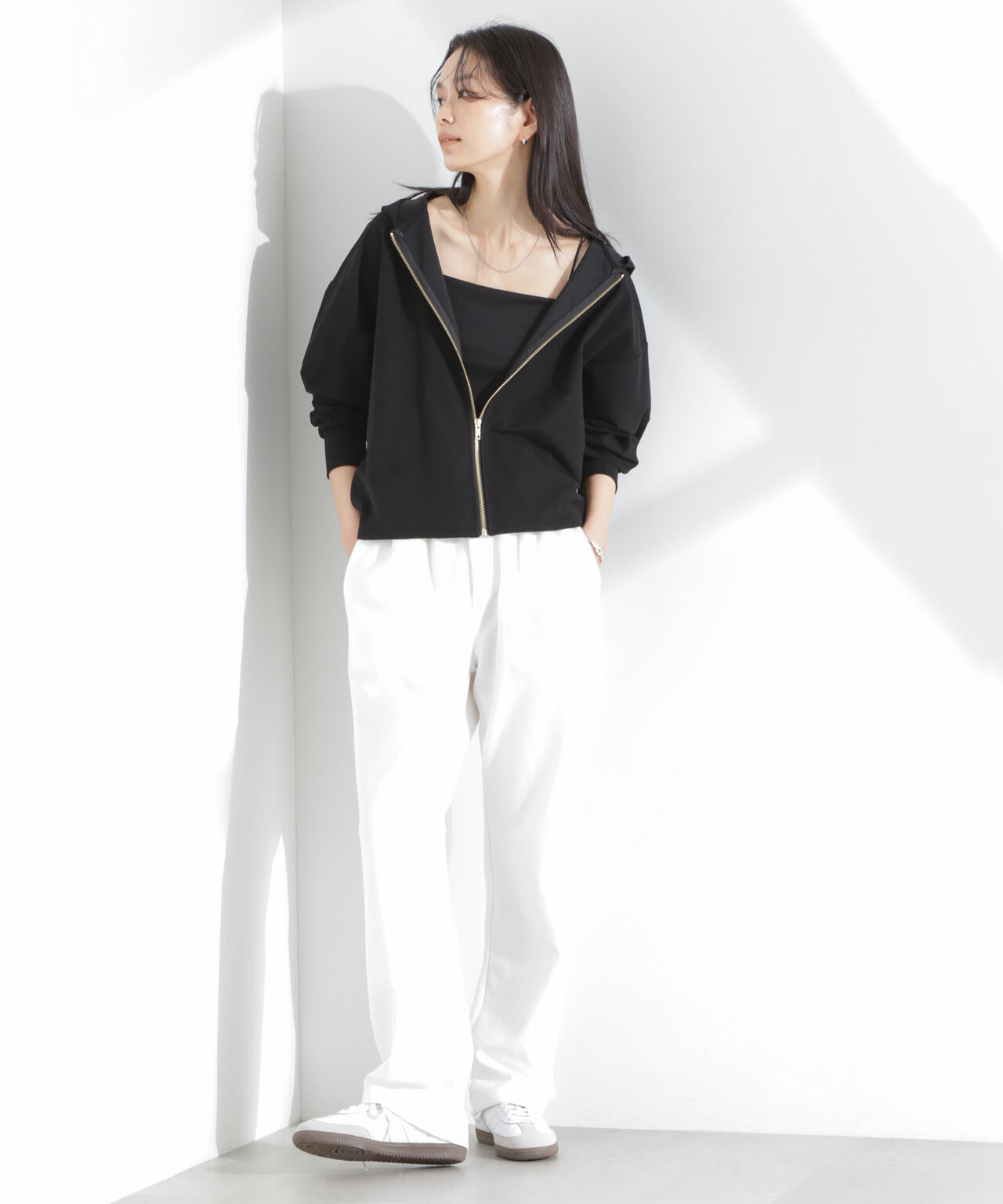 MC」coveross(R) ツイル調 冷感 プレーティング天竺 ジップアップ パーカー