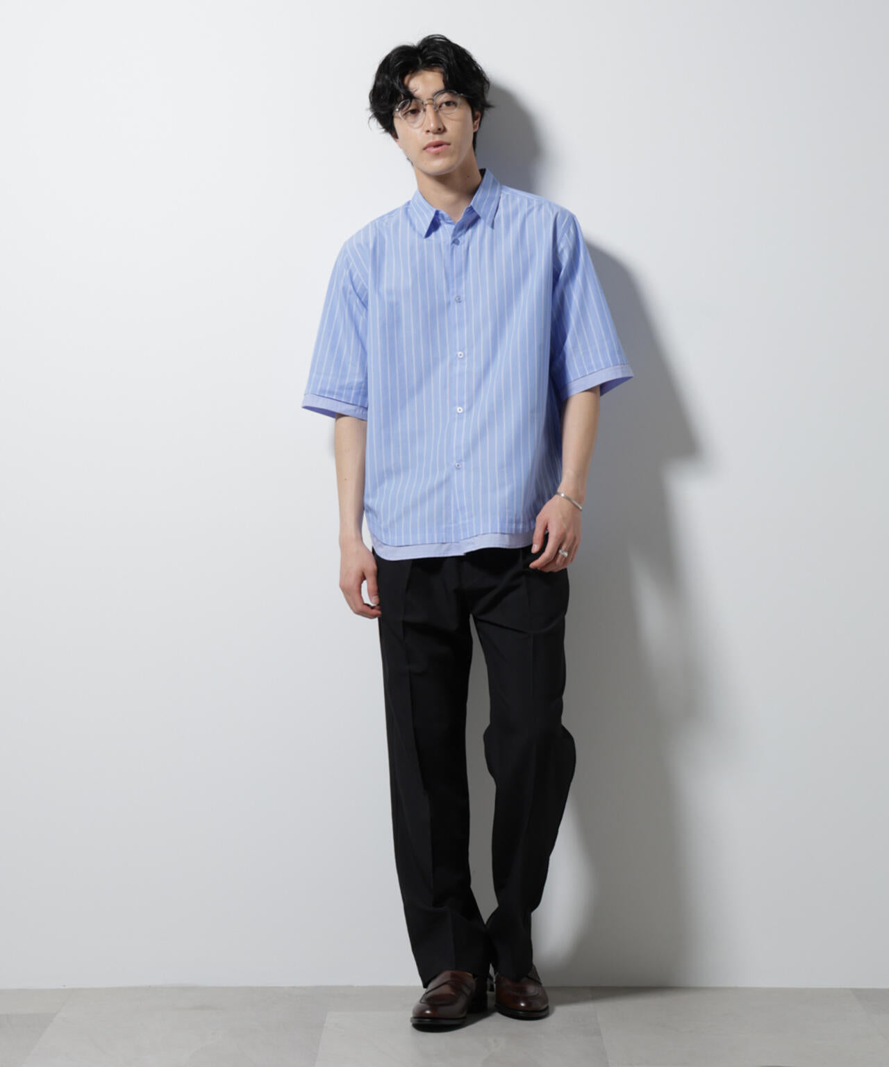 WEB限定 / クレイジー ストライプシャツ 半袖 2