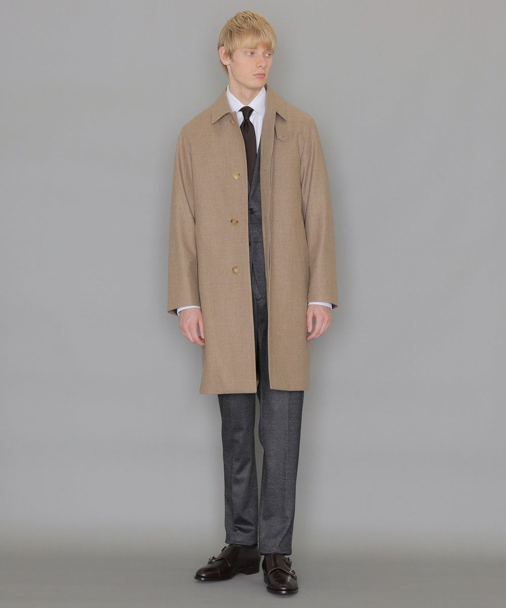 DUNFORD】【Loro Piana Fabric】ウールツイルステンカラーコート