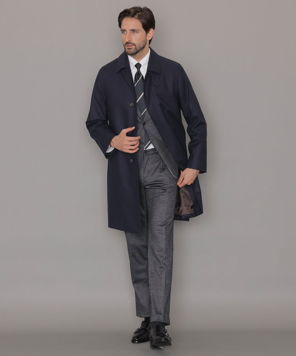 DUNFORD】【Loro Piana Fabric】ウールツイルステンカラーコート