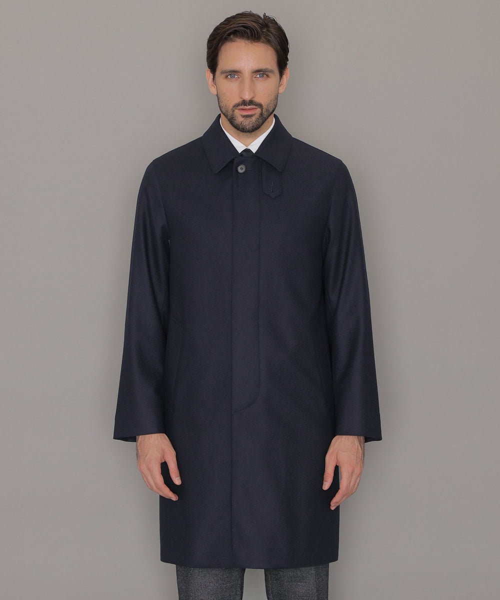 DUNFORD】【Loro Piana Fabric】ウールツイルステンカラーコート