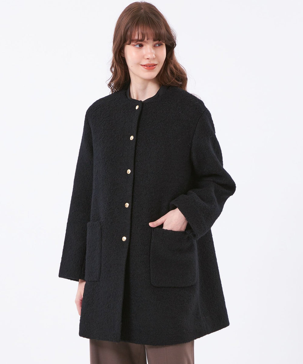 WEB&一部店舗限定】ウールパイルノーカラーコート(コート)｜MACKINTOSH