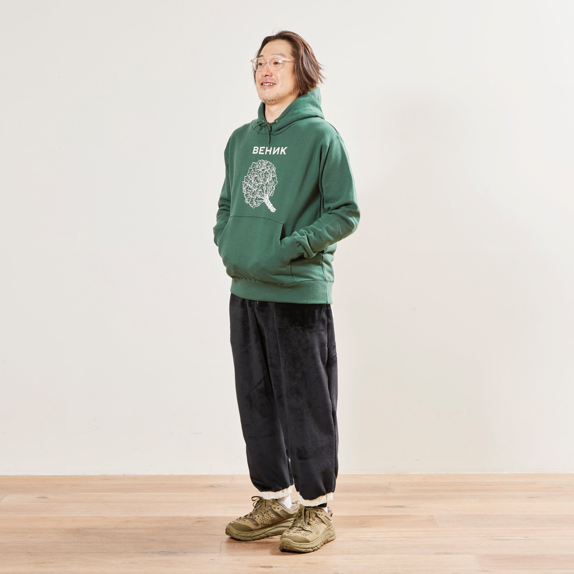 ВЕНИК” xしらかばスウェットプルパーカー（グリーン） – しらかばスポーツ