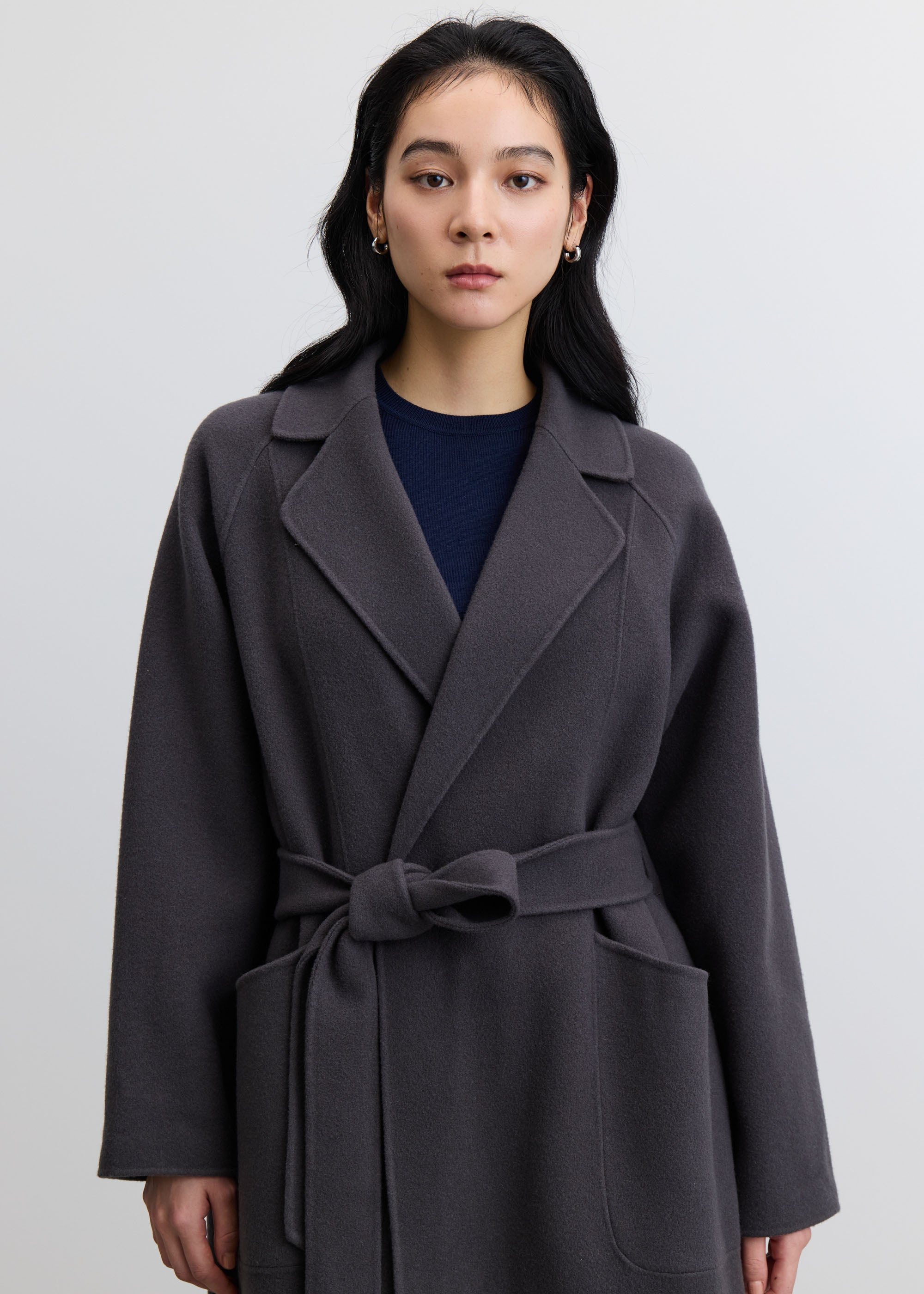 ウールリバーローブコート - SOÉJU online store｜上質な大人の女性の