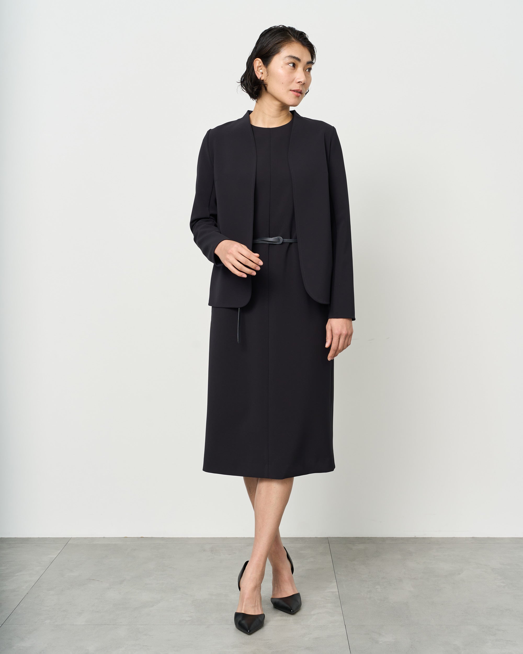 ストレッチファイン袖切替ワンピース - SOÉJU online store｜上質な