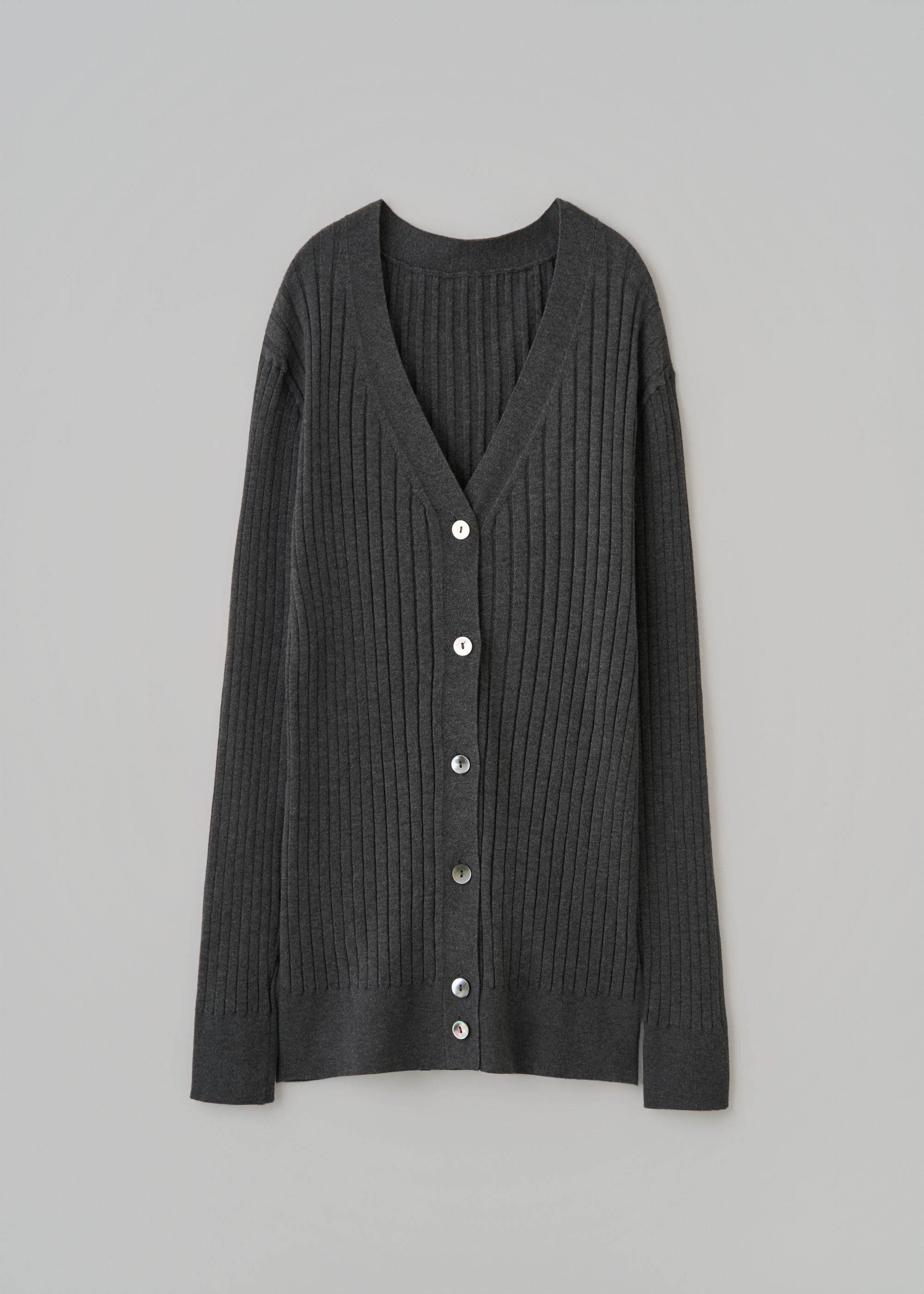 ワイドリブVネックカーディガン - SOÉJU online store｜上質な大人の