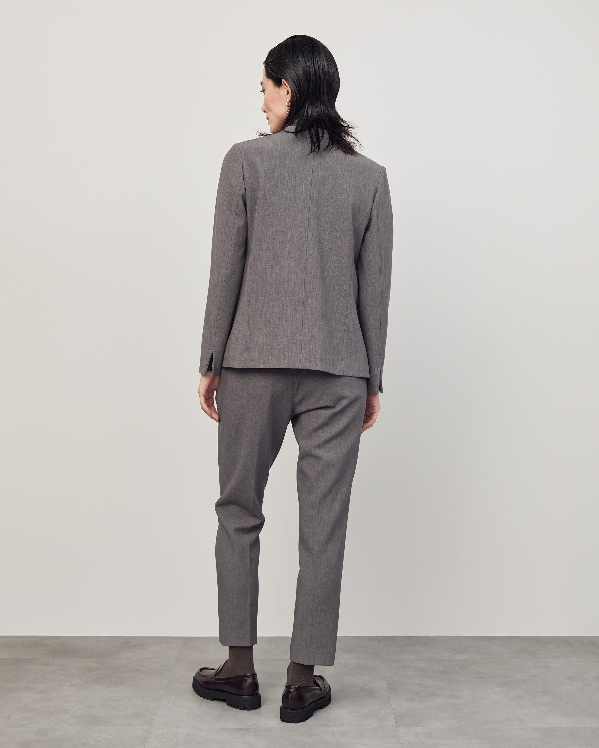 ウールライクノーカラージャケット - SOÉJU online store｜上質な大人