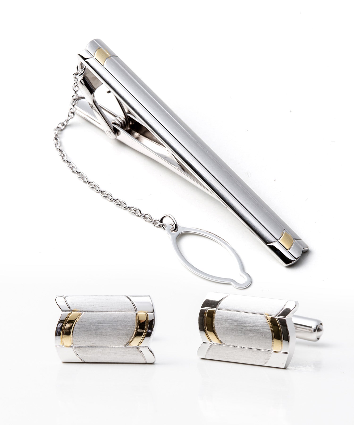 ネクタイピン】Silver925 ネクタイピン＆カフスセット silver silver
