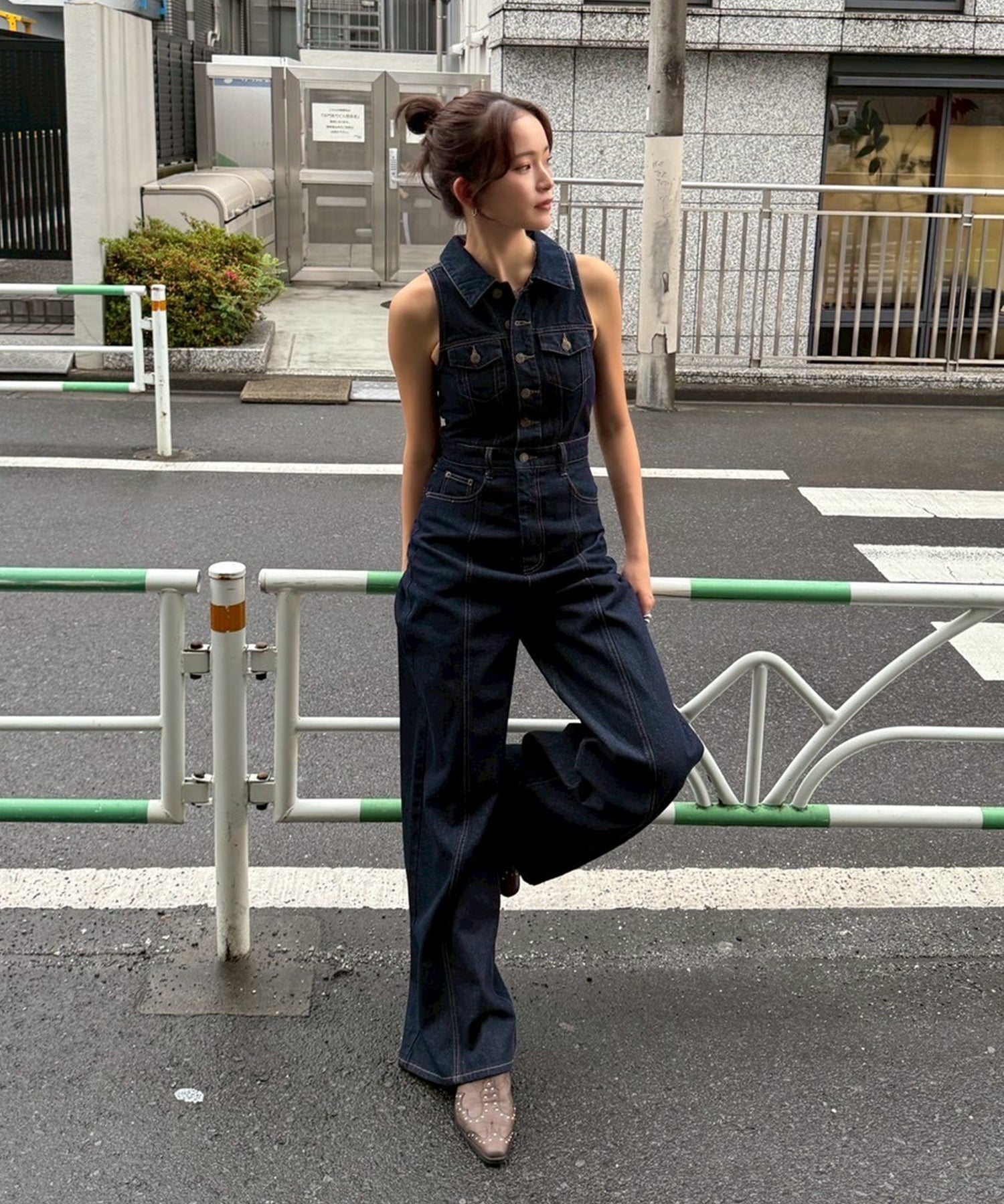 ノースリーブデニムオールインワン｜ACLENT（アクレント）