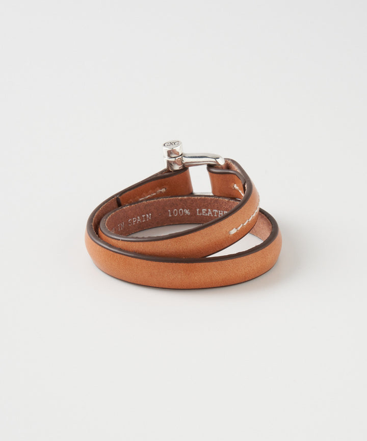 CXC | Small Buckle x Leather 2連 ブレスレット - アマンオンライン