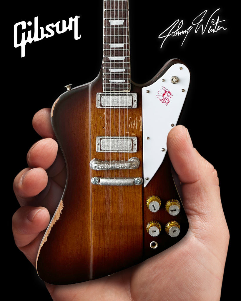 Johnny Winter 1963 Gibson Firebird V Sunburst 1.4 Scale Mini