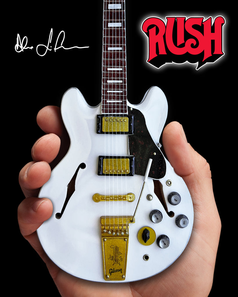 Alex Lifeson Signature ES-355 Gibson Alpine White Miniature Guitar