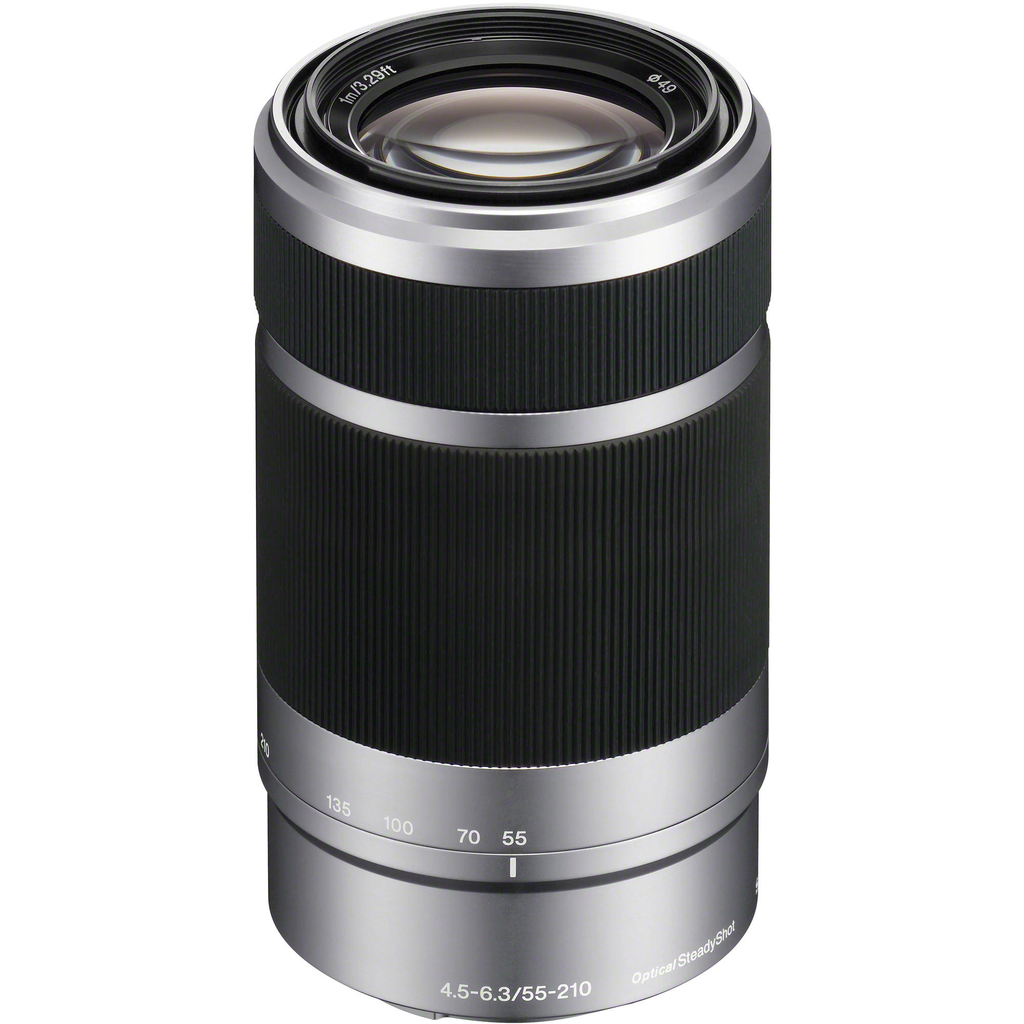 Sony E 55-210mm f/4.5-6.3 OSS Lens (Silver) by Sony at B&C Camera