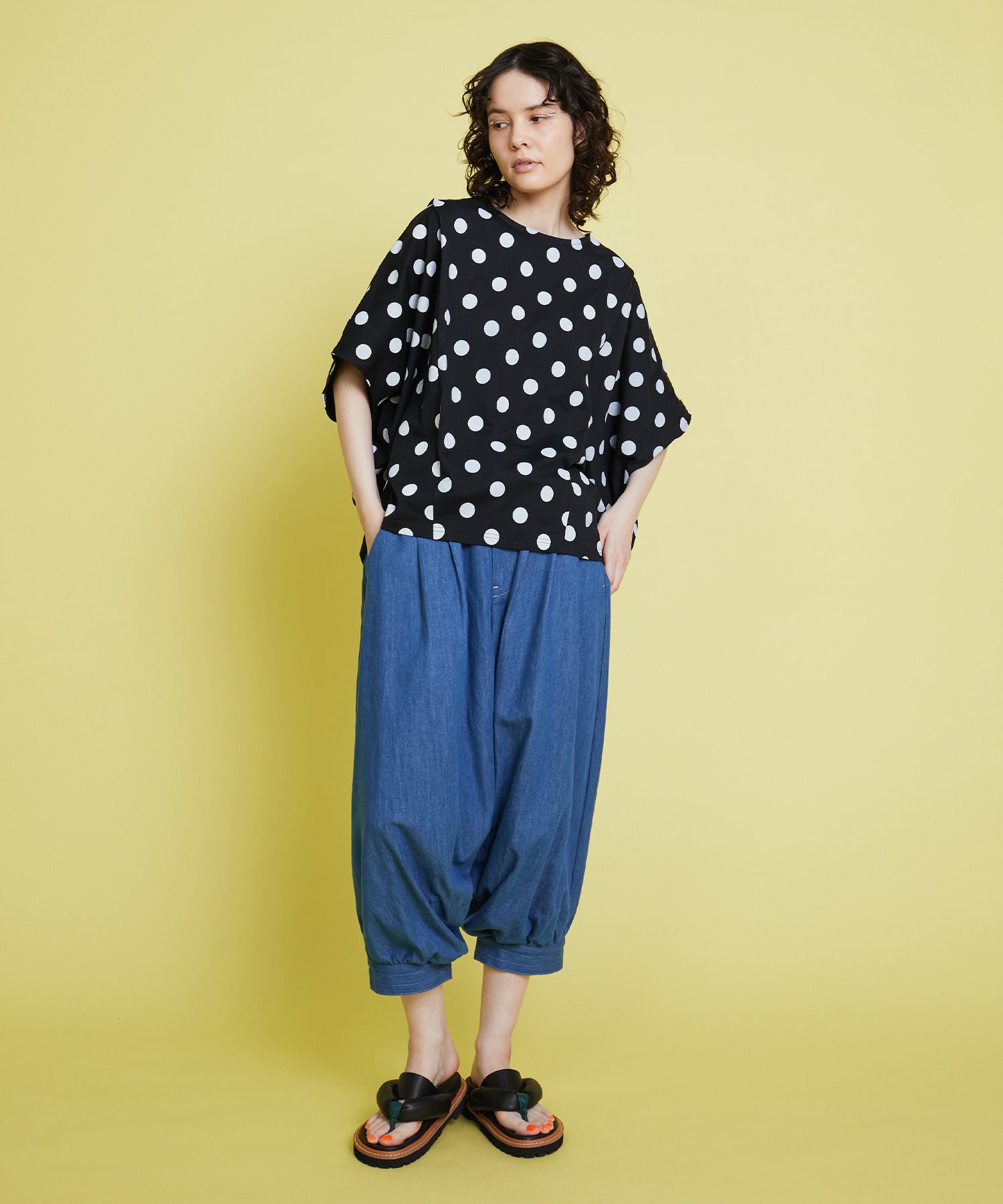 ライトデニム サルエルパンツ｜BIGI online store - ビギ オンラインストア