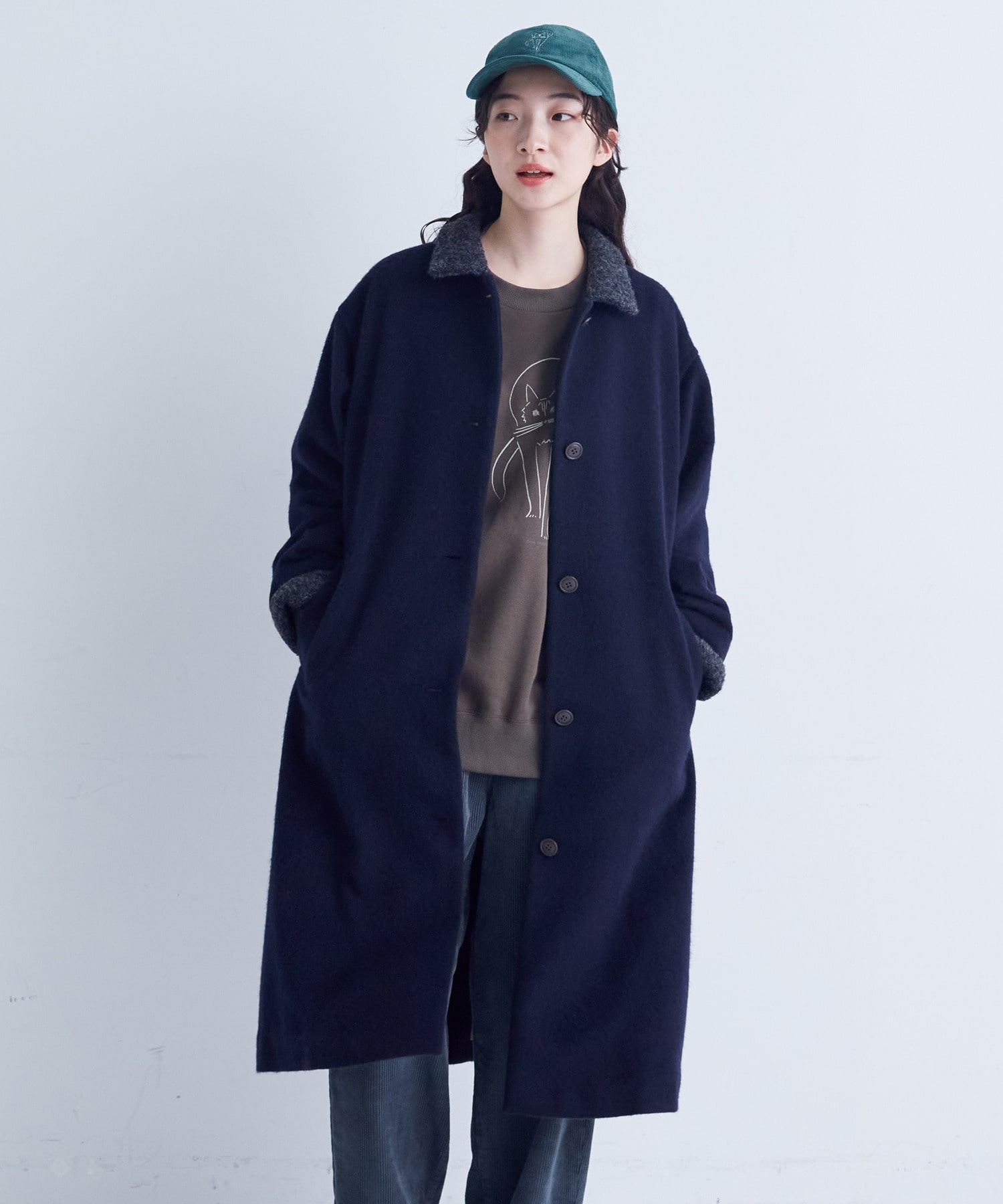 シャギーステンカラーコート｜BIGI online store - ビギ オンラインストア