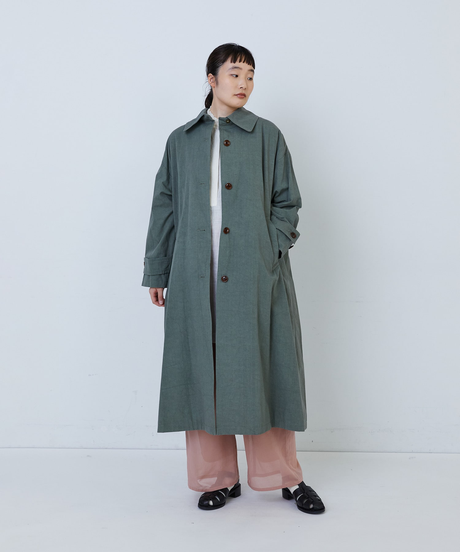 グランジコットンポプリンステンカラーコート｜BIGI online store