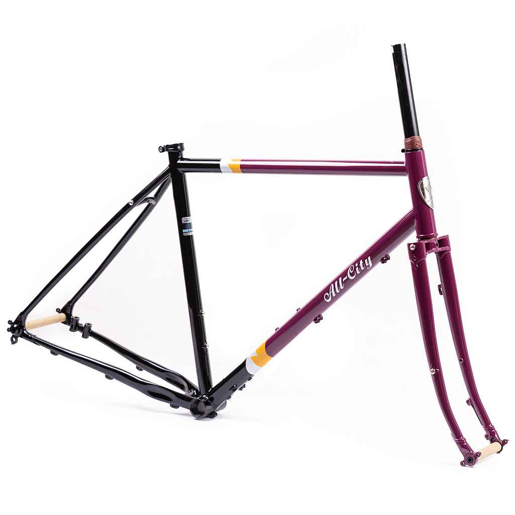 ALL-CITY* gorilla monsoon frame set (black/purple) - BLUE LUG