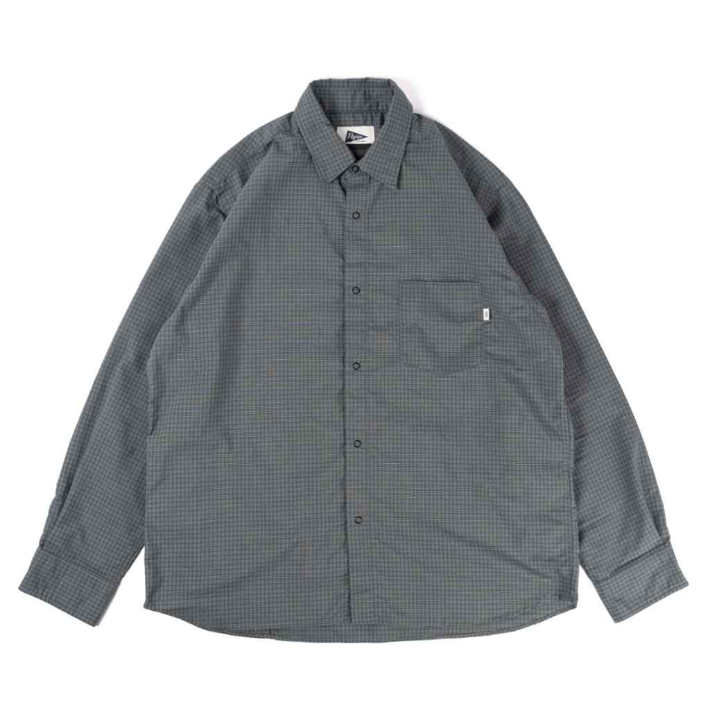 PILGRIM* max wind shirt (check grey) - BLUE LUG ONLINE STORE