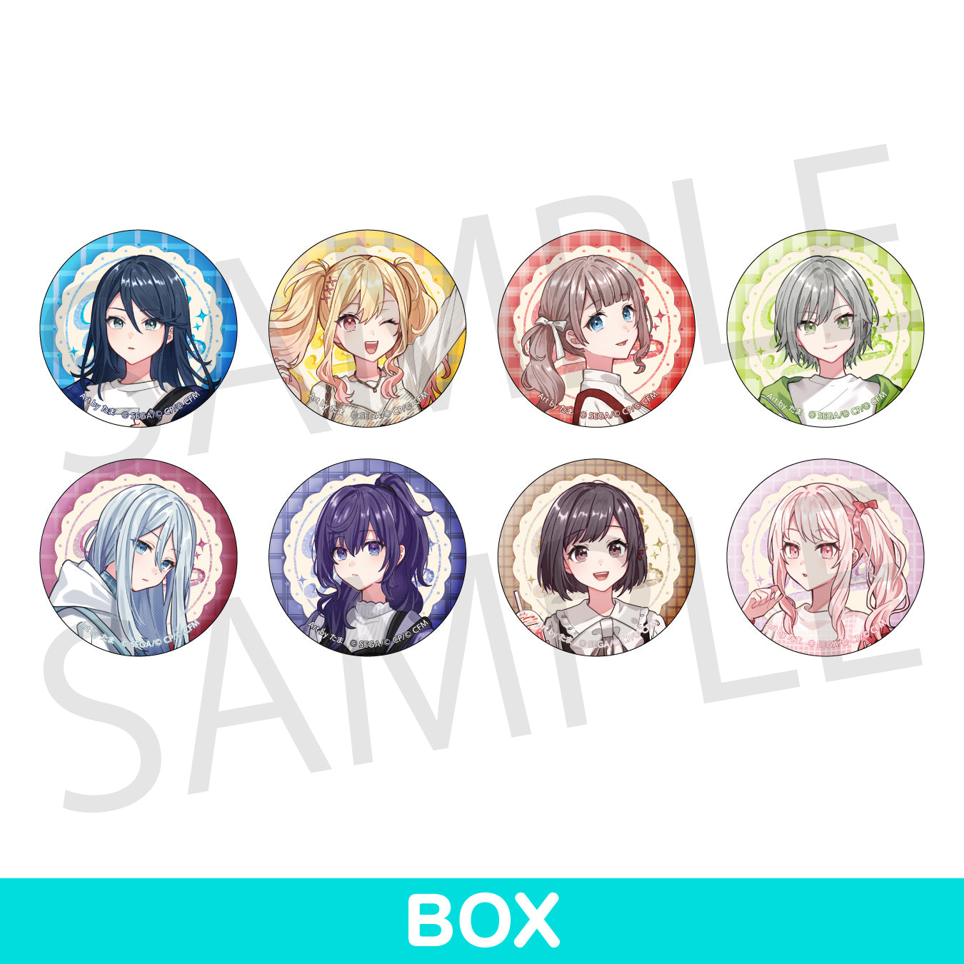 プロセカ□プリロール特典非売品缶バッジ4点 奏 まふゆ 絵名 瑞希