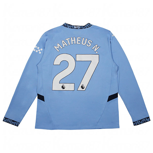 マンチェスターシティ 24-25 ホーム 長袖レプリカユニフォーム 27