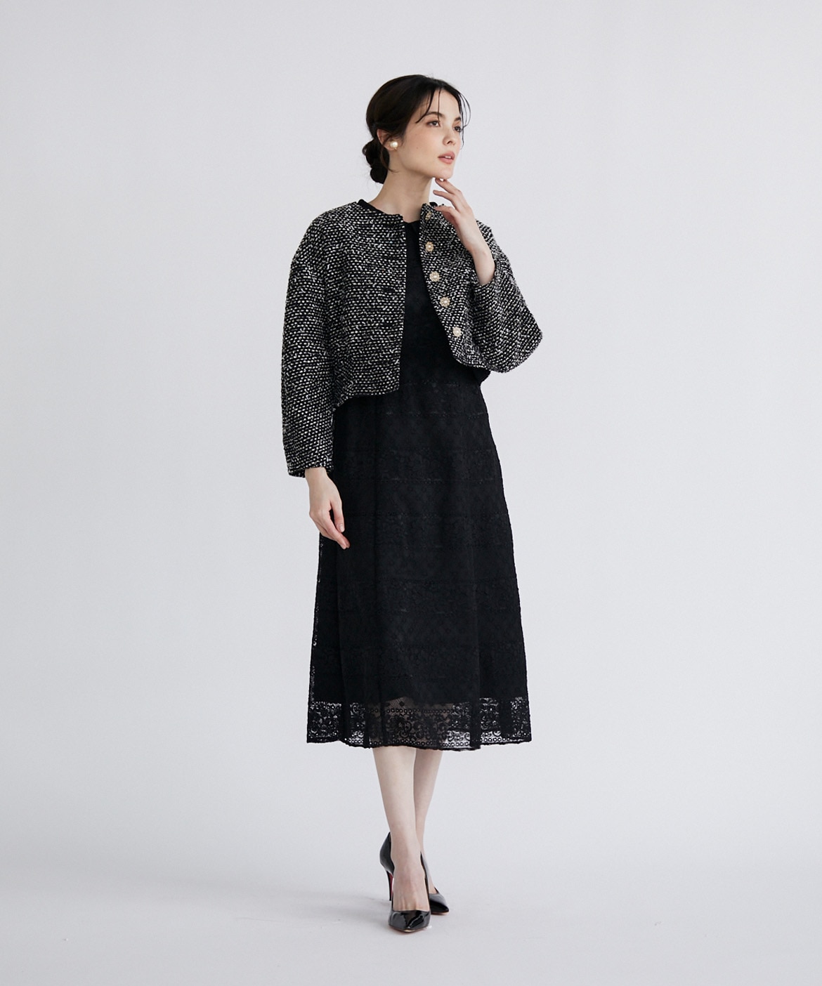 M Maglie le cassetto》スパンコールツイードジャケット｜M Maglie le