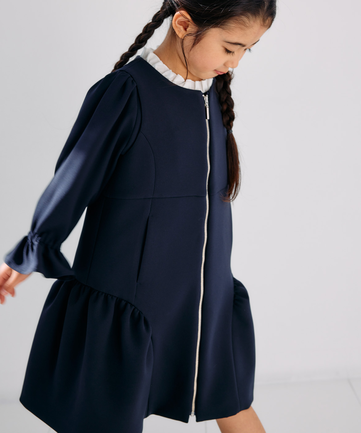 M Maglie le cassetto fiorelino》フロントジップワンピース《Kids