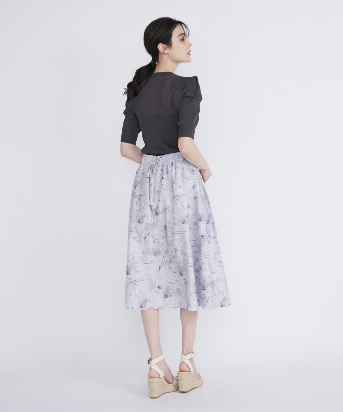 シェルプリントタックスカート｜Maglie le cassetto（マーリエ ル