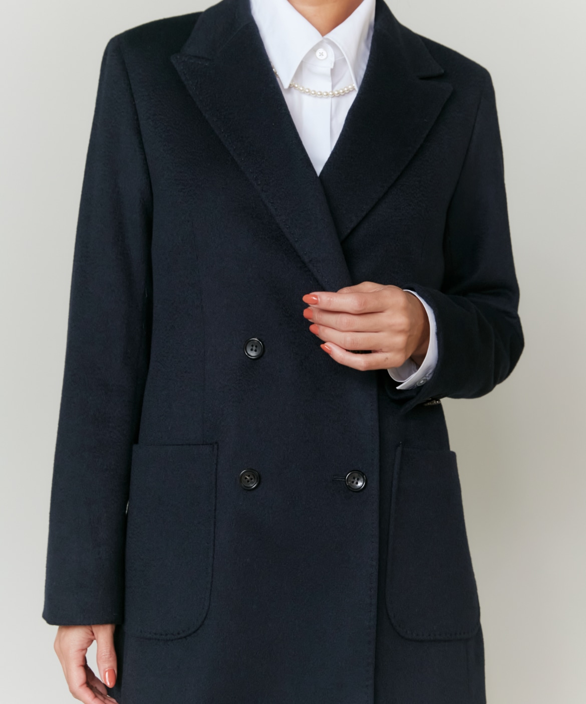 大草直子コラボ》カシミヤダブルブレストジャケット《COLOMBO》｜INED