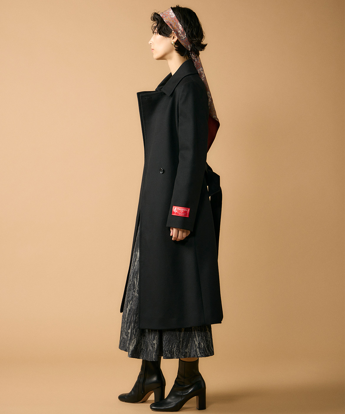 大きいサイズ》《CONTESSA》カシミヤラップコート《PIACENZA》｜INED L