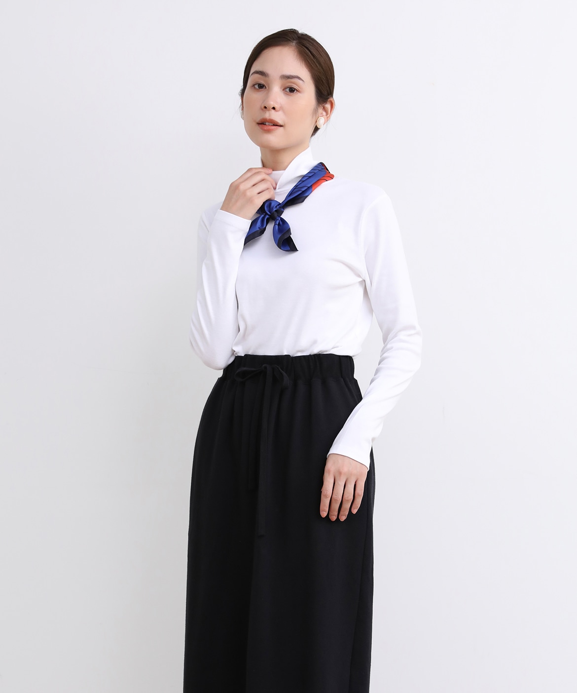 ハイネックカットソー《スビン綿MIXフライス》｜DAY by DAY It's