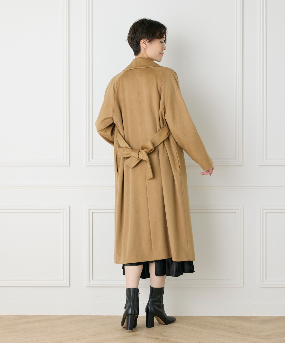 WEB限定》カシミヤ100%ラップコート｜INED（イネド）｜フランドル