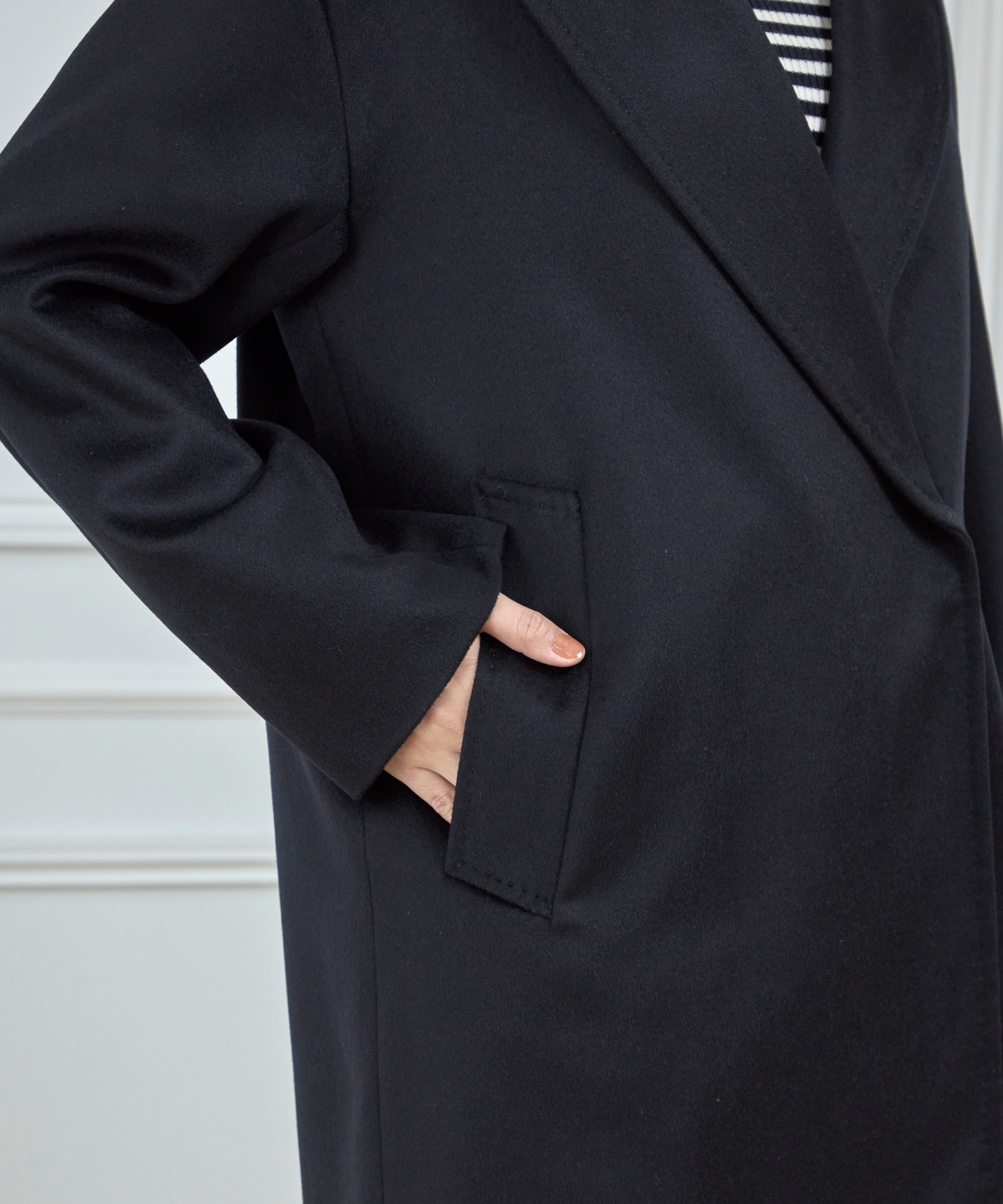 WEB限定》カシミヤ100%ミドル丈コート｜INED（イネド）｜フランドル