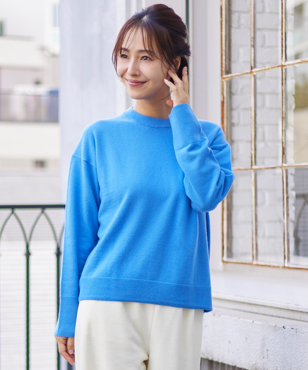 ウール100%クルーネックニット｜INED（イネド）｜フランドル（FLANDRE