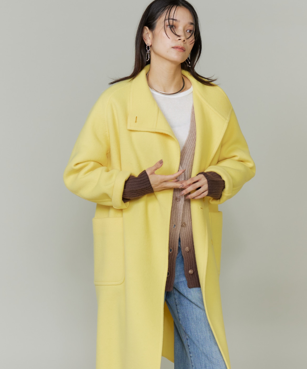 スタンドカラーコート ｜INED（イネド）｜フランドル（FLANDRE）オンライン