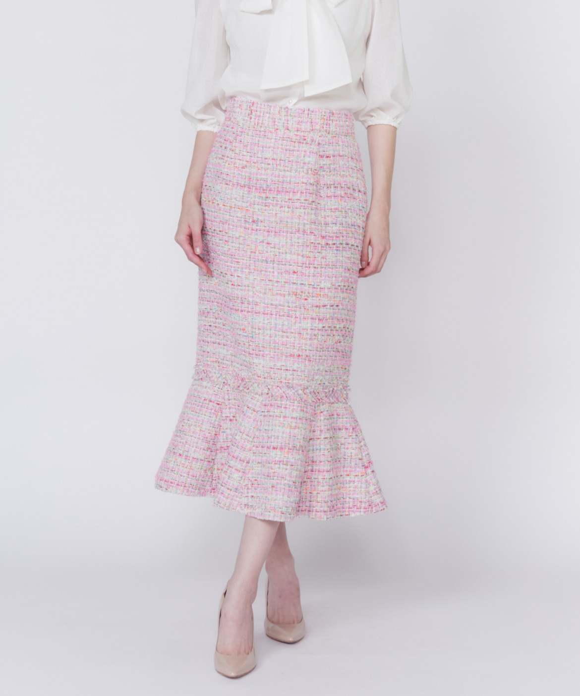 M Maglie le cassetto》ツイードマーメイドスカート｜M Maglie le