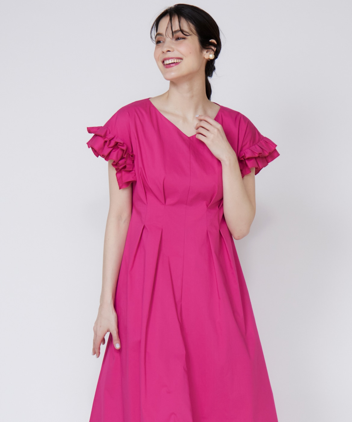 フリルスリーブワンピース｜Maglie le cassetto（マーリエ ル カセット