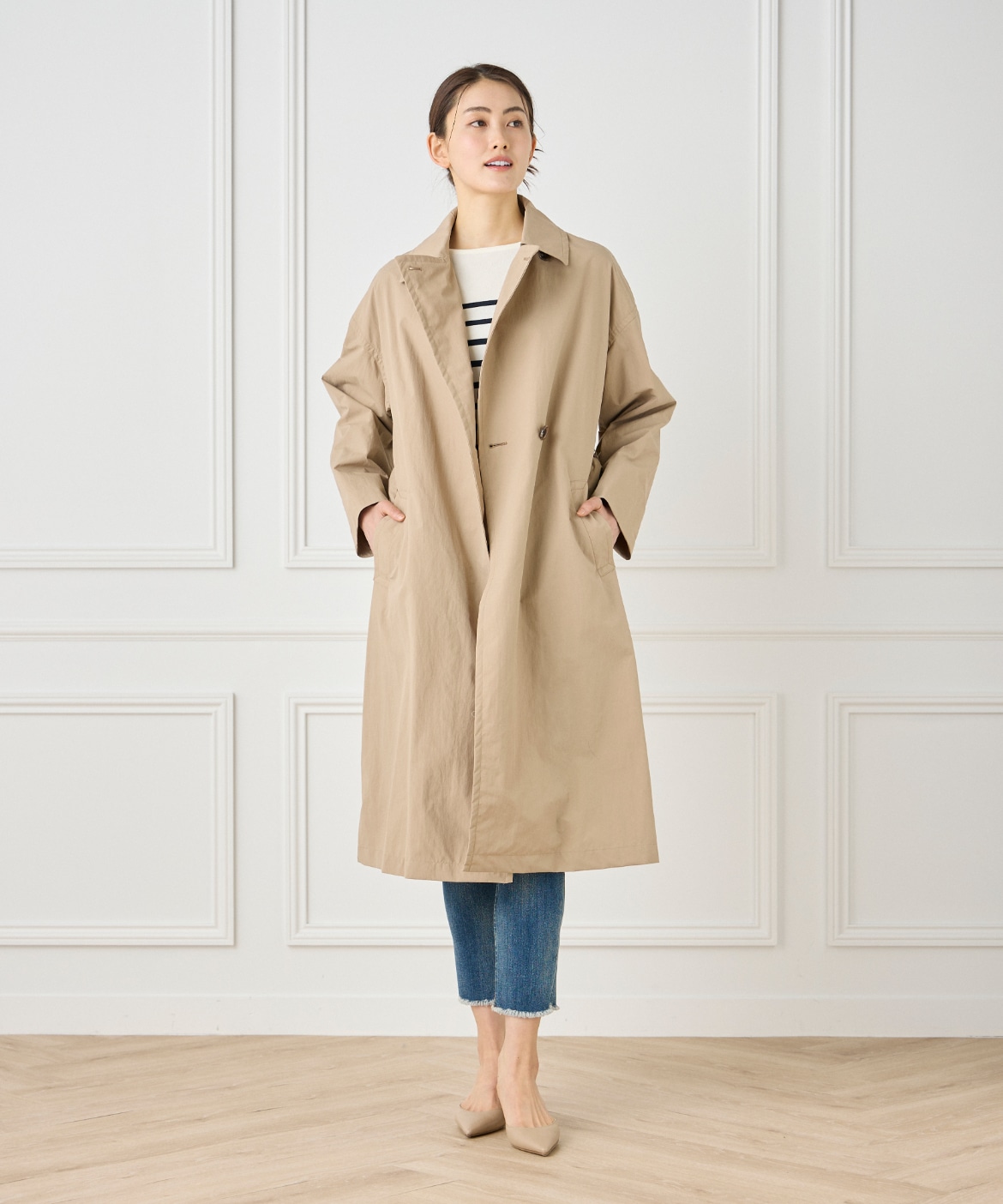 ナイロンタッサートレンチコート｜7-IDconcept.（セブンアイディ