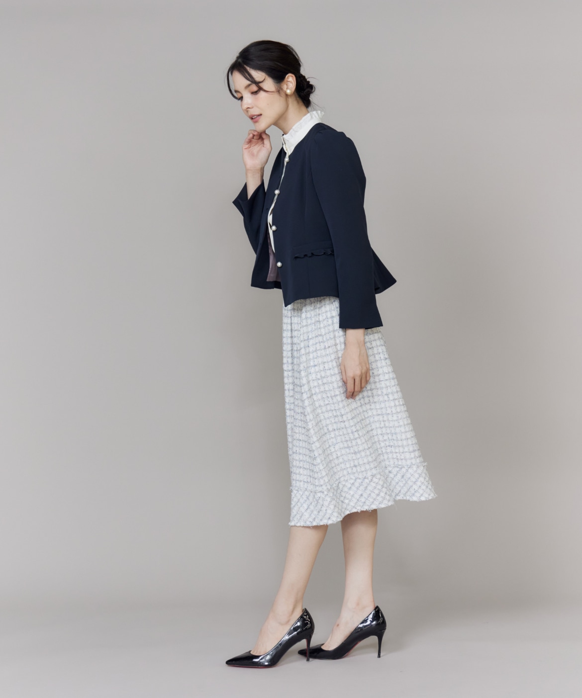 M Maglie le cassetto》フリルジャケット｜M Maglie le cassetto（エム